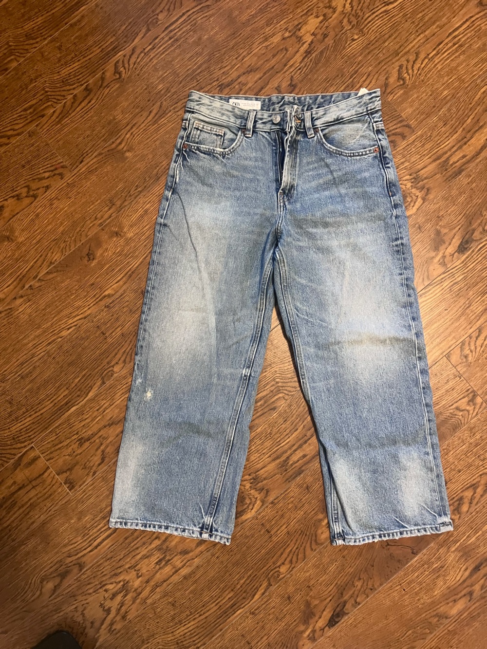 Zara Light Blue Relaxed Women’s Wide Leg Jeans